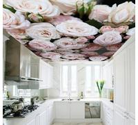 XLMING Simple En Relief Belle Rose Rose Papier Peint 3D Soie De Luxe Intissé Bureau Salle à Manger Canapé Chambre Salon TV Mural Décoratif-200cm×140cm