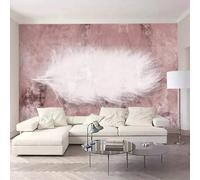 XLMING Simple Frais Blanc Plumes Rétro Art 3D Papier Peint Premium Texturé Soie Bureau Salle à Manger Salon Chambre Coucher Canapé TV Mur-430cm×300cm