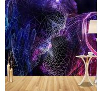 XLMING Simple Ligne Chaude Embrassant Un Couple Dans Le Ciel Étoilé 3D Papier Peint Texture Soyeuse Intissé Salle à Manger Bureau D'étude Canapé Chambre Salon TV Mur-300cm×210cm
