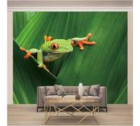 XLMING Simple Stéréo Animal Grenouille Verte 3D Papier Peint Luxe Décoration Manger Adulte Intérieure Salon Canapé Chambre Fond TV Mur-150cm×105cm