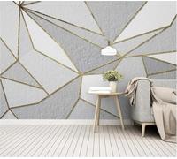 XLMING Simplicité Abstraction Géométrie Lignes Dorées Art 3D Papier Peint Luxe Décoration Manger Adulte Intérieure Salon Canapé Chambre Fond TV Mur-350cm×256cm