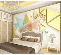 XLMING Simplicité Relief Couleurs Vives Géométrie Créativité 3D Papier Peint Luxe Décoration Manger Adulte Intérieure Salon Canapé Chambre Fond TV Mur-150cm×105cm
