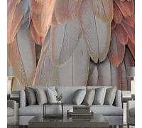 XLMING Simplicité Relief Multicolore Plumes Créativité 3D Papier Peint Luxe Décoration Manger Adulte Intérieure Salon Canapé Chambre Fond TV Mur-150cm×105cm
