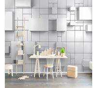 XLMING Simplicité Relief Noir Et Blanc Géométrie Créativité 3D Papier Peint Luxe Décoration Manger Adulte Intérieure Salon Canapé Chambre Fond TV Mur-250cm×170cm