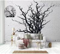 XLMING Stéréo Individualité Art Peint À La Main Mur De Briques Arbre Mort 3D Papier Peint Luxe Décoration Manger Adulte Intérieure Salon Canapé Chambre Fond TV Mur-430cm×300cm