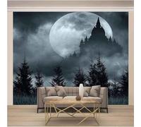 XLMING Stéréo Moon Castle Woods Art 3D Papier Peint Luxe Décoration Manger Adulte Intérieure Salon Canapé Chambre Fond TV Mur-200cm×140cm