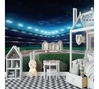 XLMING Terrain De Sport Simple À Grande Échelle Et En Trois Dimensions 3D Papier Peint Texture Soyeuse Intissé Salle à Manger Bureau D'étude Canapé Chambre Salon TV Mur-200cm×140cm