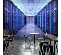 XLMING Tridimensionnel Géométrique Bleu Science Fiction Tunnel Extension De L'Espace 3D Papier Peint Texture Soyeuse Intissé Salle à Manger Bureau D'étude Canapé Chambre Salon TV Mur-430cm×300cm