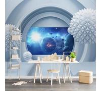 XLMING Tridimensionnel Sphères Espace Cosmos Ciel Étoilé Papier Peint 3D Soie De Luxe Intissé Bureau Salle à Manger Canapé Chambre Salon TV Mural Décoratif-300cm×210cm