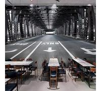 XLMING Tunnel D'Extension Style Industriel Pont Graffiti Nostalgie Vintage 3D Papier Peint Premium Texturé Soie Bureau Salle à Manger Salon Chambre Coucher Canapé TV Mur-150cm×105cm