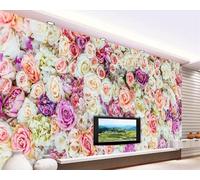 XLMING Une Belle Fleur Tridimensionnelle En Forme De Rose De Mer Papier Peint 3D Soie De Luxe Intissé Bureau Salle à Manger Canapé Chambre Salon TV Mural Décoratif-430cm×300cm