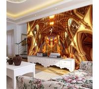 XLMING Œuvre Architecturale Tridimensionnelle À Grande Échelle Représentant Un Ange Doré 3D Papier Peint Premium Texturé Soie Bureau Salle à Manger Salon Chambre Coucher Canapé TV Mur-150cm×105cm