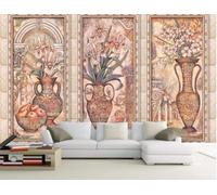 XLMING Vase D'Art Vintage Fleurs Roses 3D Papier Peint Premium Texturé Soie Bureau Salle à Manger Salon Chambre Coucher Canapé TV Mur-200cm×140cm