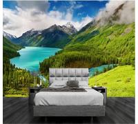 XLMING Vert Plateau Montagne Beauté Romantisme Pays De Rêve 3D Papier Peint Texture Soyeuse Intissé Salle à Manger Bureau D'étude Canapé Chambre Salon TV Mur-430cm×300cm