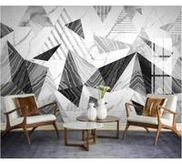 XLMING Vintage Art Geometric Faux Marble Papier Peint 3D Soie De Luxe Intissé Bureau Salle à Manger Canapé Chambre Salon TV Mural Décoratif-200cm×140cm