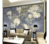 XLMING Vintage Branches Peintes À La Main Fleurs Petits Oiseaux 3D Papier Peint Luxe Décoration Manger Adulte Intérieure Salon Canapé Chambre Fond TV Mur-250cm×170cm