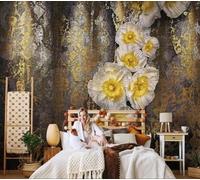 XLMING Vintage Hand Painted Graffiti Art White Flower 3D Papier Peint Texture Soyeuse Intissé Salle à Manger Bureau D'étude Canapé Chambre Salon TV Mur-430cm×300cm