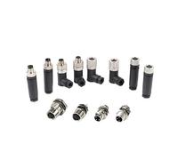 XLMURZAC Connecteur d'aviation série M8, fiche Femelle mâle, 3/4/5/6/8 Broches, connecteurs de capteur étanches, Droits/à Angle Droit/à Bride(M8 Straight Female,100 PCS-5P)