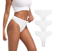 Xlndsoea String Taille Haute en Coton côtelé pour Femme - Lot de | Coton côtelé ultra-doux, coupe sans couture, entrejambe absorbant l'humidité, extensible pour les mouvements d'entraînement