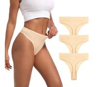 Xlndsoea String Taille Haute en Coton côtelé pour Femme - Lot de | Coton côtelé ultra-doux, coupe sans couture, entrejambe absorbant l'humidité, extensible pour les mouvements d'entraînement