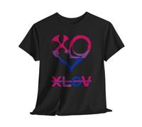 XLOV Pride T-shirt unisexe à manches courtes Arc-en-ciel T-shirt graphique LGBT Soutien de l'égalité Casual Streetwear Top Hommes/Femmes, Noir 2, XXL