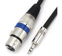 XLR 3 broches femelle vers 3.5 mm TRS stéréo câble de micro, sont parfaits pour ordinateur, appareil photo, etc., vers une seule XLR entrée Ligne sur une console de mixage 1.5 m