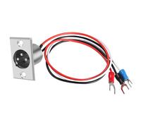 Xlr 3 Broches Mâle Embase Panneau De Montage Avec Borne Audio Haut - Parleur Adaptateur Connecteur De Microphone Avec Rallonge De Pr En Y - 30Cm / 11,8 Pouces