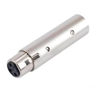 XLR 3 broches vers broches pour adaptateur DMX, convertisseur audio blindé en métal pour théâtre, 3 broches mâle vers broche femelle et connecteur 3 broches femelle vers broche mâle (3 broches femelle