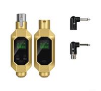 XLR Adaptateur de microphone sans fil 1 canal compact Doré 1 à 1 | XLR vers sans fil, transmission 1 canal, doré pour optique, compatible avec les microphones dynamiques, compact pour studio