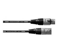 XLR Câble de liaison [1x XLR femelle - 1x XLR mâle] 0.5 m noir Cordial CFM 0,5 FM G