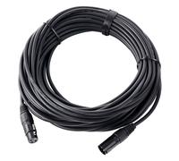Pronomic XFXM-20 Câble micro (20m de longueur, XLR femelle 3 broches -> XLR mâle 3 broches, connecteurs soudés à la main, résistant aux acides et huiles, décharge de traction à pince) noir