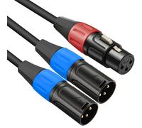 Xlr Câble Séparateur, 1 Xlr Femelle Jack À 2 Xlr Mâle Fiche Xlr Y Séparateur Câble Équilibré Microphone Séparateur Micro Câble Dmx Câble - 0,5 M[X1780]