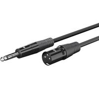 XLR Câble XLR Femelle 3 broches vers Jack, 6,35 mm Mâle 3 broches - 1 m | Conception équilibrée, câble de connexion de signal, câble micro, interface audio, console de mixage