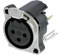 XLR embase femelle, contacts droits Neutrik NC3FBV2 Nombre de pôles: 3 noir 1