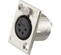 XLR embase femelle, contacts droits Neutrik NC4FP1 Nombre de pôles: 4 argent 1 pc(s)