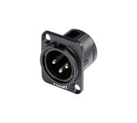 XLR embase mâle, contacts droits HI-X3DM-M Nombre de pôles (num): 3 noir