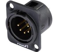 XLR embase mâle, contacts droits Hicon HI-X5DM-G Nombre de pôles: 5 noir 1 pc(s)