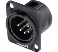 XLR embase mâle, contacts droits Hicon HI-X5DM-M Nombre de pôles: 5 noir 1 pc(s)
