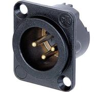 XLR embase mâle, contacts droits Neutrik NC3MD-LX-B Nombre de pôles: 3 noir 1