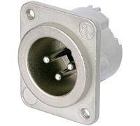 XLR embase mâle, contacts droits Neutrik NC3MD-LX-M3 Nombre de pôles: 3 argent 1 pc(s)