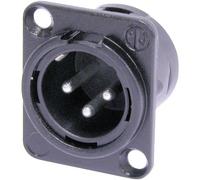 XLR embase mâle, contacts droits Neutrik NC3MDL1BAG Nombre de pôles: 3 noir 1