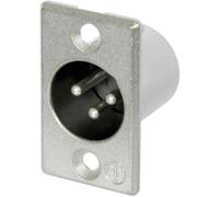 XLR embase mâle, contacts droits Neutrik NC3MP Nombre de pôles: 3 argent 1 pc(s)