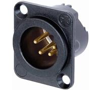 XLR embase mâle, contacts droits Neutrik NC4MD-LX-B Nombre de pôles: 4 noir 1