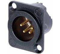 XLR embase mâle, contacts droits Neutrik NC4MD-LX-B Nombre de pôles: 4 noir 1 pc(s)