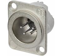 XLR embase mâle, contacts droits Neutrik NC4MD-LX Nombre de pôles: 4 argent 1 pc(s)