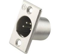 XLR embase mâle, contacts droits Neutrik NC4MP Nombre de pôles: 4 argent 1 pc(s)