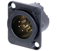 XLR embase mâle, contacts droits Neutrik NC6MD-LX-B-CON Nombre de pôles: 6 noir 1 pc(s)