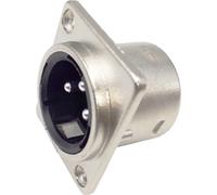 XLR embase mâle, contacts droits TRU COMPONENTS 1408818 Nombre de pôles: 3 argent