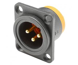XLR embase mâle Hicon HI-X3DM-HD-B Nombre de pôles (num): 3 noir 1 pc(s)