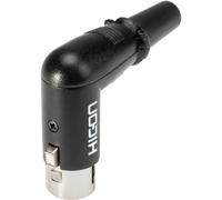 XLR femelle, coudé Hicon HI-X3RF-M Nombre de pôles: 3 noir 1 pc(s)